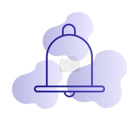 Ilustración de Simple icono de la campana de notificación, vector de ilustración - Imagen libre de derechos