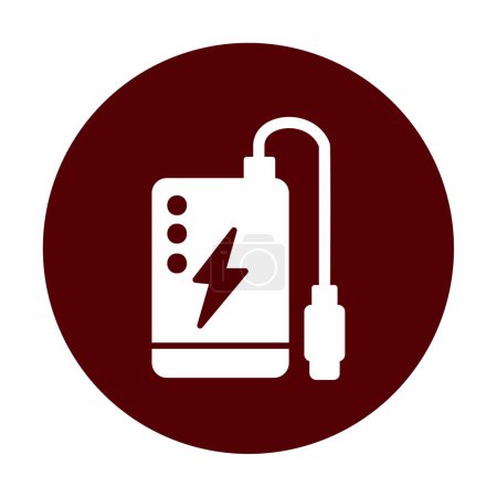 Illustration for Power Bank web icon isolated on white background - Royalty Free Image