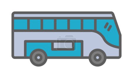 Ilustración de Plantilla de logotipo de diseño de icono de bus - Imagen libre de derechos