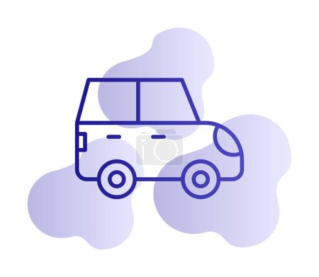 Ilustración de Icono plano del coche. Ilustración vectorial - Imagen libre de derechos