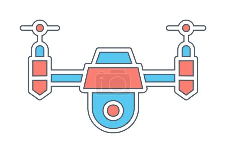 Ilustración de Ilustración simple diseño de icono de dron - Imagen libre de derechos