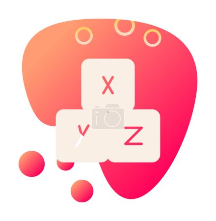 Illustration for Alphabet cubes web icon, vector illustration - Royalty Free Image
