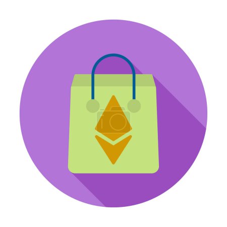 Ilustración de Ethereum Bag icono web, ilustración vectorial - Imagen libre de derechos