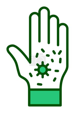 Icon der schmutzigen Hand, Vektorillustration