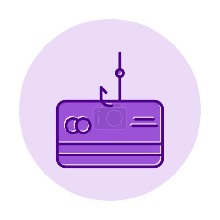 Ilustración de Phishing icono de línea, la seguridad y el hackeo, vector - Imagen libre de derechos