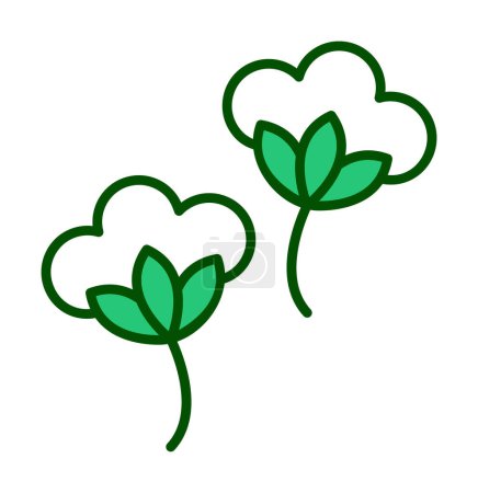 Ilustración de Web ilustración simple de flores de algodón - Imagen libre de derechos