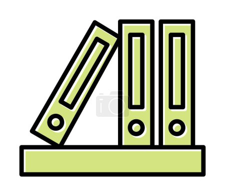 Illustration for Binders flat icon, vecor illustration - Royalty Free Image