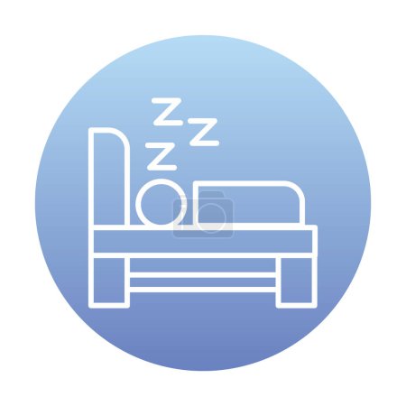 Ilustración de Cama de dormir icono vector ilustración - Imagen libre de derechos