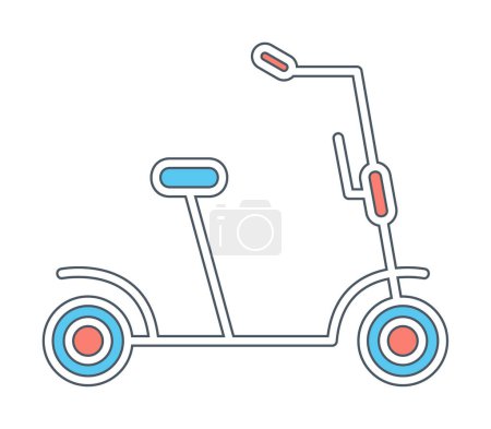 Illustration for Kick Scooter icon vector illustration - Royalty Free Image