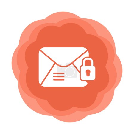 Illustration for Email Encrypted icon vector illustration - Royalty Free Image