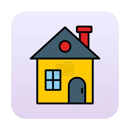 Ilustración de A casa. icono web ilustración simple - Imagen libre de derechos
