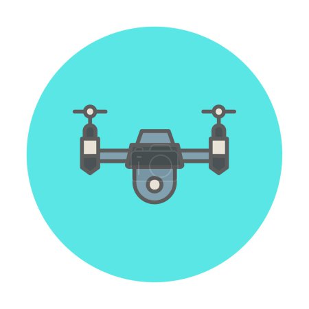 Ilustración de Ilustración simple icono Drone vector - Imagen libre de derechos