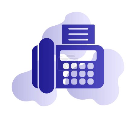 Illustration for Fax Machine. web icon simple illustration - Royalty Free Image