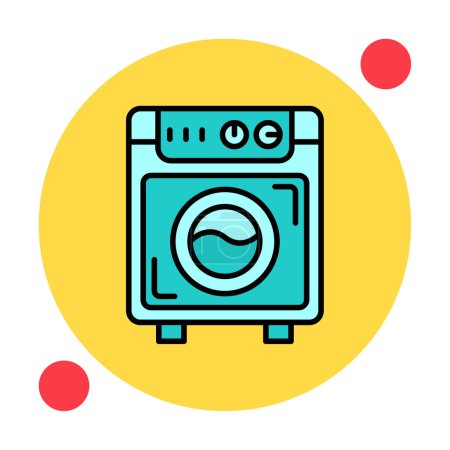 Téléchargez les illustrations : Icône de machine à laver. illustration de machine à laver icône vectorielle pour les vêtements. - en licence libre de droit