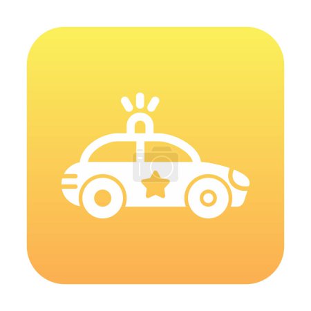 Illustration for Police car icon. vector illustration - Royalty Free Image