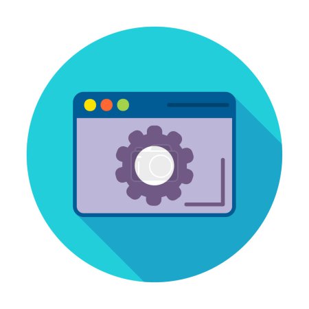 Illustration for Browser Setting icon vector illustration - Royalty Free Image