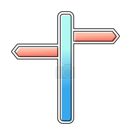 Zwei-Richtungen-Symbol. Vektor-Illustration, flaches Design