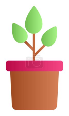 Ilustración de Planta en maceta icono vector ilustración - Imagen libre de derechos