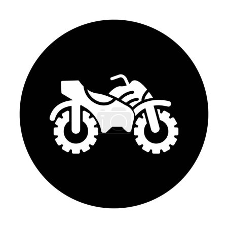 Téléchargez les illustrations : Icône de vélo quad, illusion vectorielle - en licence libre de droit