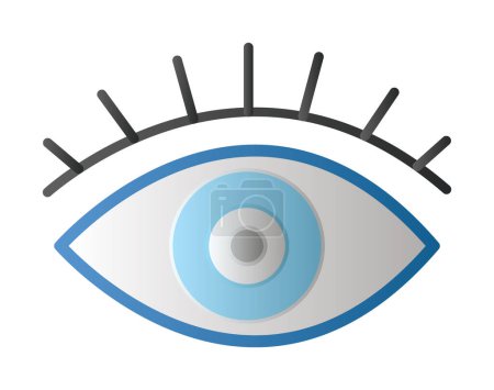 Téléchargez les illustrations : Icône des yeux, illustration vectorielle - en licence libre de droit