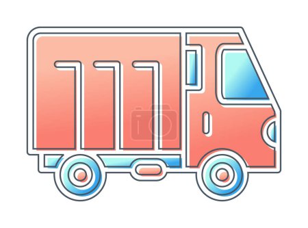Ilustración de Vector icono de camión para su diseño web y aplicación móvil, concepto de logotipo de camión de carga - Imagen libre de derechos