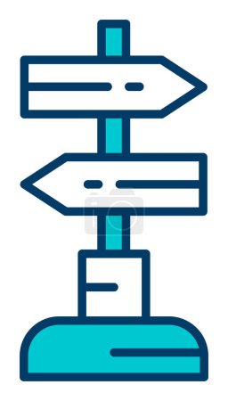 Illustration for Signpost icon simple vector illustration - Royalty Free Image