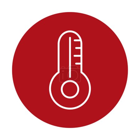Illustration for Thermometer icon flat  vector illustration - Royalty Free Image
