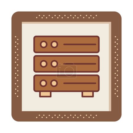 Illustration for Server icon design, vector illustration - Royalty Free Image