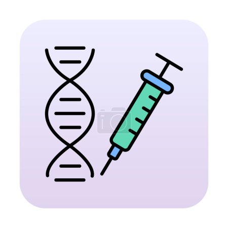 Ilustración de Icono de la estructura génica. Elemento del icono de la ciencia para el concepto móvil y aplicaciones web. - Imagen libre de derechos