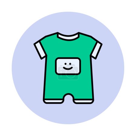 Illustration for Baby Boy Outfit Icon, Vector Illustration - Royalty Free Image