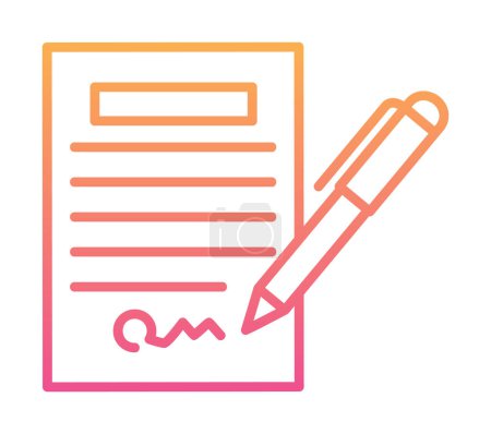 Illustration for Contract icon, vector illustration simple design - Royalty Free Image