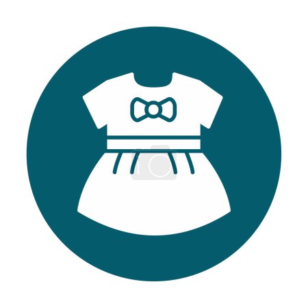 Ilustración de Icono de vestido de niña, vector de ilustración - Imagen libre de derechos