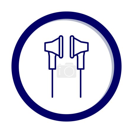 Ilustración de Auriculares icono vector ilustración - Imagen libre de derechos