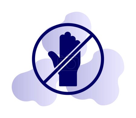 Ilustración de No toque el icono web, ilustración vectorial - Imagen libre de derechos