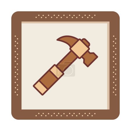 Téléchargez les illustrations : Illustration vectorielle d'icône de marteau - en licence libre de droit