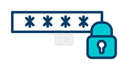 Illustration for Password web icon, vector illustration - Royalty Free Image