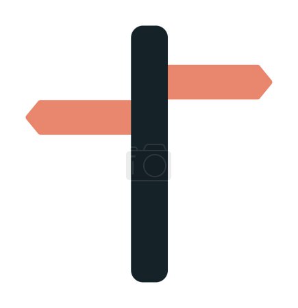 Illustration for Two way direction icon. Vector illustration, flat design - Royalty Free Image