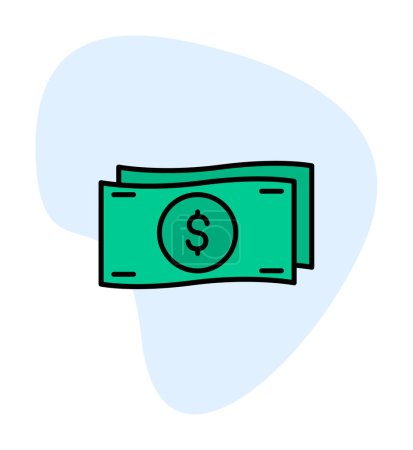 Ilustración de Efectivo y dinero icono, vector ilustración diseño simple - Imagen libre de derechos
