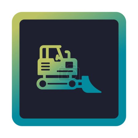 Ilustración de Bulldozer icono vector logotipo ilustración - Imagen libre de derechos