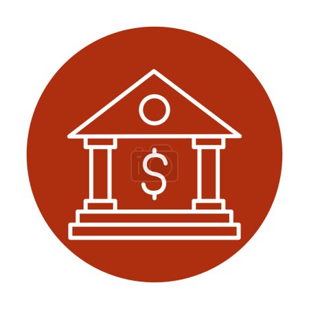 Illustration for Bank icon isolated on white background - Royalty Free Image
