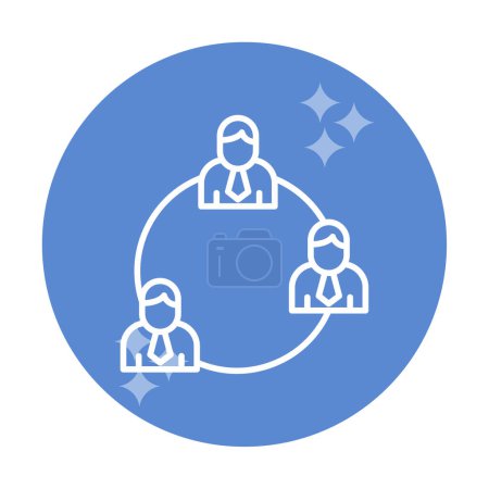 Illustration for Team Work web icon, vector illustration - Royalty Free Image