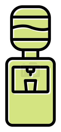 Téléchargez les illustrations : Icône simple Refroidisseur d'eau, illustration vectorielle - en licence libre de droit