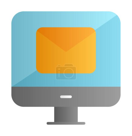 Illustration for Computer Email vector illustration on white background - Royalty Free Image