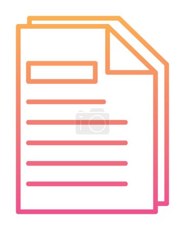 Ilustración de Icono del documento, ilustración vectorial diseño simple - Imagen libre de derechos