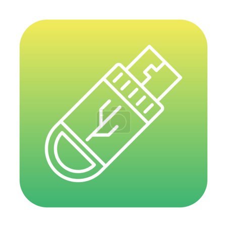 Illustration for Simple Flash Drive web icon vector - Royalty Free Image