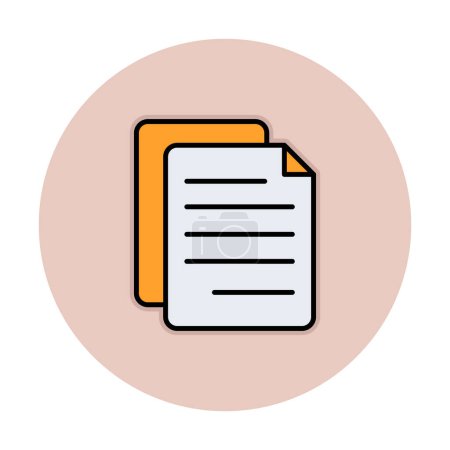 Illustration for Document flat icon, vector illustration - Royalty Free Image
