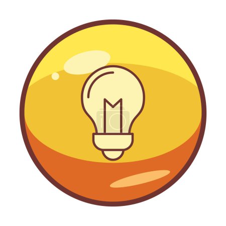 Illustration for Lightbulb web icon simple illustration - Royalty Free Image