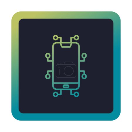 Ilustración de Icono del teléfono inteligente, ilustración vectorial diseño simple - Imagen libre de derechos