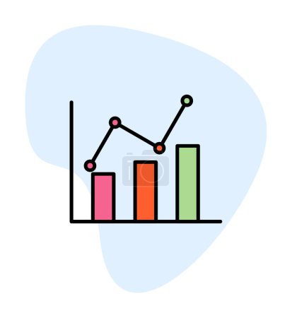 Illustration for Graph. web icon simple illustration - Royalty Free Image