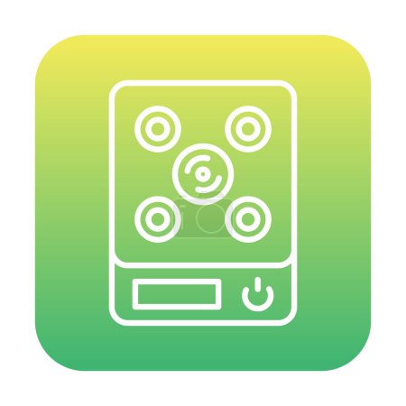 Illustration for Induction Stove icon vector illustration - Royalty Free Image